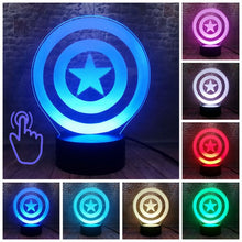 Marvel Iron Man Figurine 3D Illusion LED NightLight Colourful Flashing Light Avengers Endgam Figure IronMan Mask Model Toys