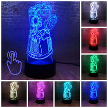 Marvel Iron Man Figurine 3D Illusion LED NightLight Colourful Flashing Light Avengers Endgam Figure IronMan Mask Model Toys