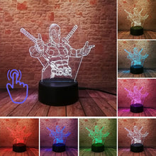 Marvel Iron Man Figurine 3D Illusion LED NightLight Colourful Flashing Light Avengers Endgam Figure IronMan Mask Model Toys