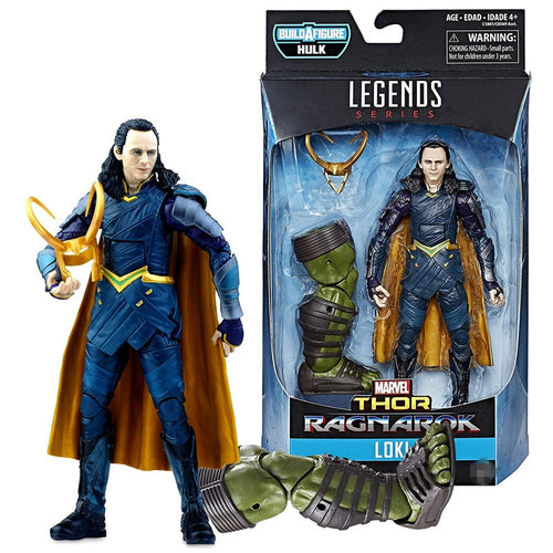 New 6'' Marvel Legends Thor Raganarok - Loki with Helmet and Hulk's Right Leg Joints Doll Action Figure Collectible Model Toy